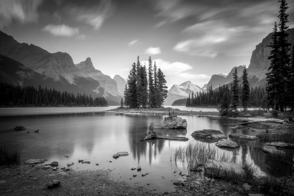 Serene Mountain Lake by Christoph Schaarschmidt — canvas wall art