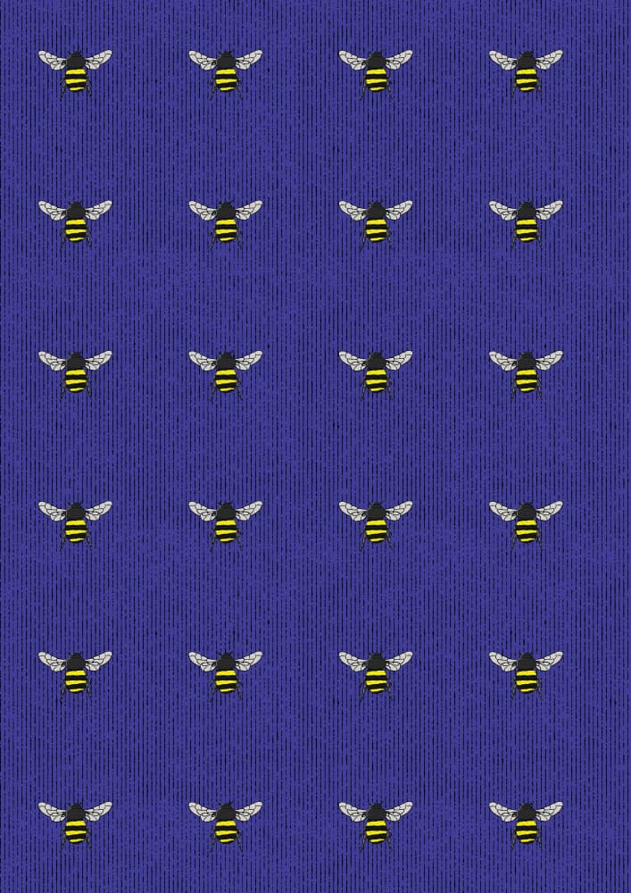 Cute Bumblebee Pattern by Nicholas — canvas wall art