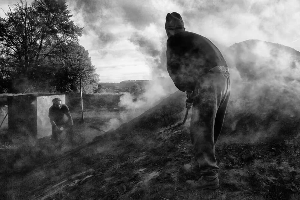 Charcoal Makers Working by Zoran Toldi (EFIAP AZSF) — canvas wall art