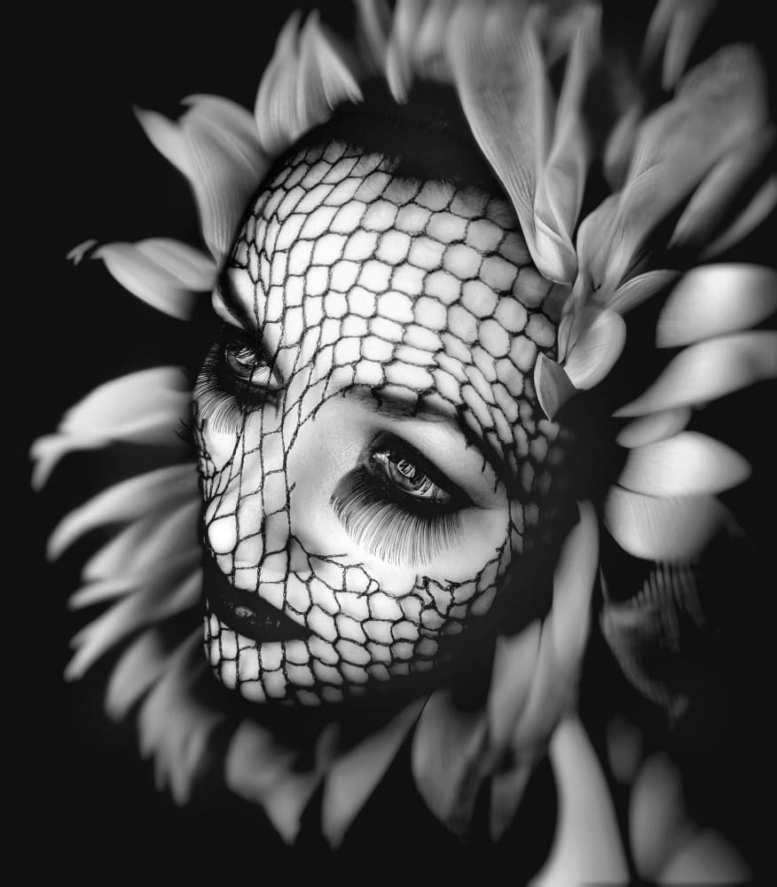 Net Masked Beauty by Oren Hayman — canvas wall art