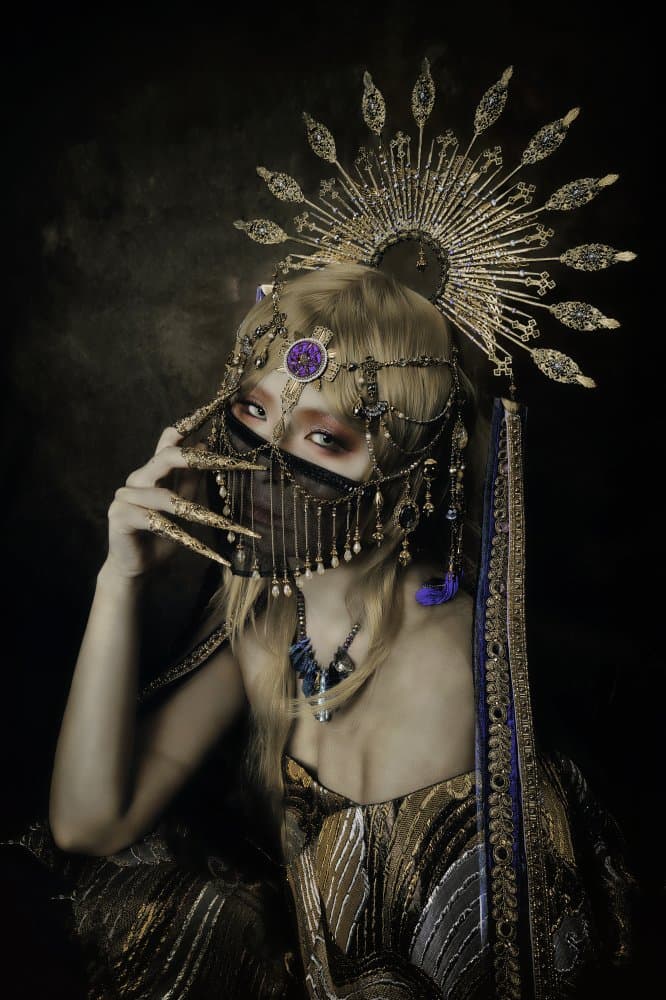 Mysterious Veiled Queen by KOIKI — canvas wall art
