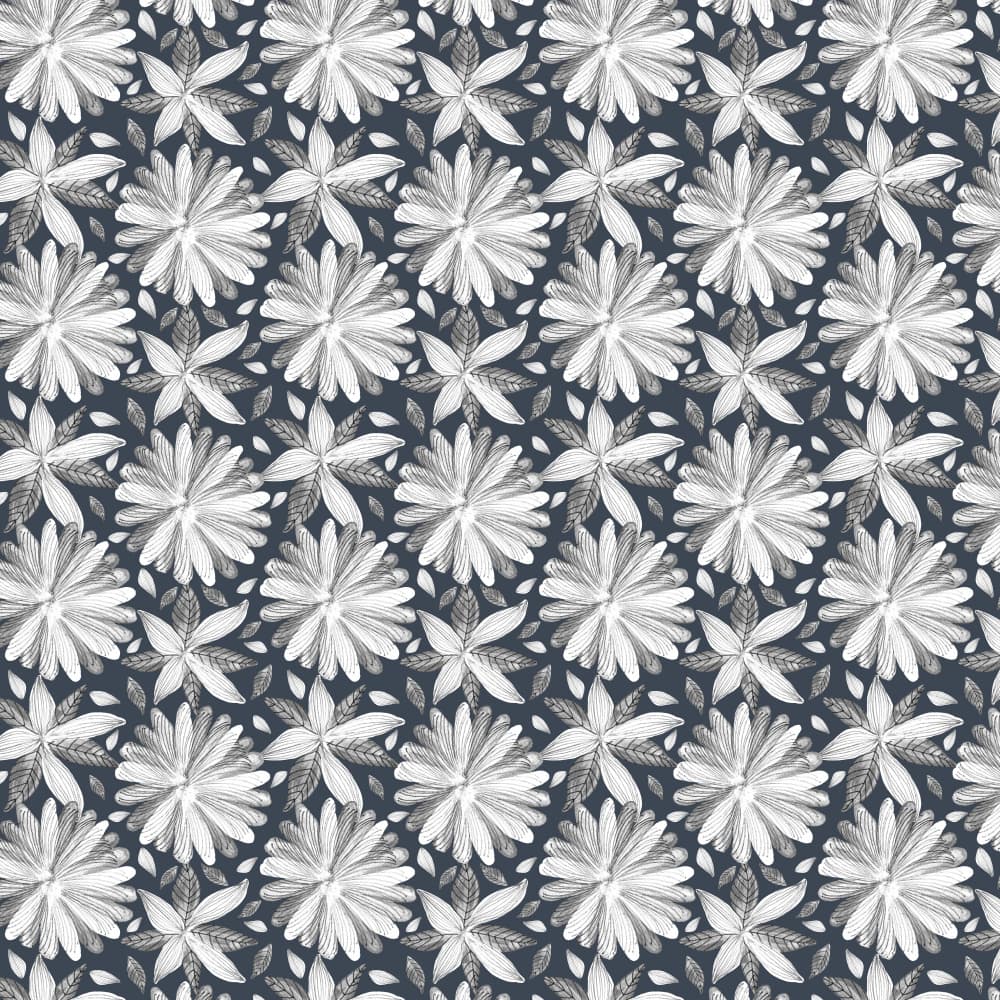 Navy Botanical Sketch by Michele Channell — canvas wall art