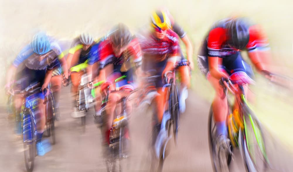 Dynamic Cycling Race by Lou Urlings — canvas wall art