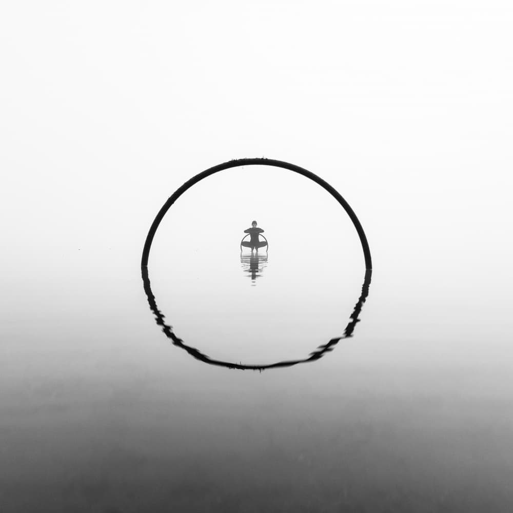 Misty Circle Reflection by Leszek Paradowski — canvas wall art