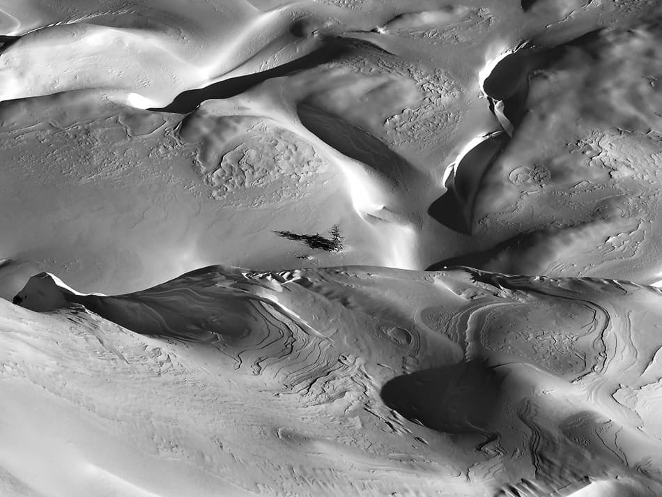 Winter Abstract Dunes by Ales Komovec — canvas wall art