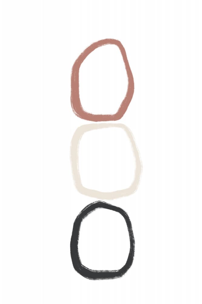 Trio of Circles by uplusmestudio — canvas wall art