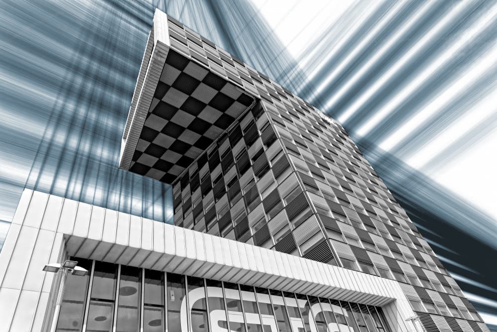 Dynamic City Architecture by Erhard Batzdorf — canvas wall art
