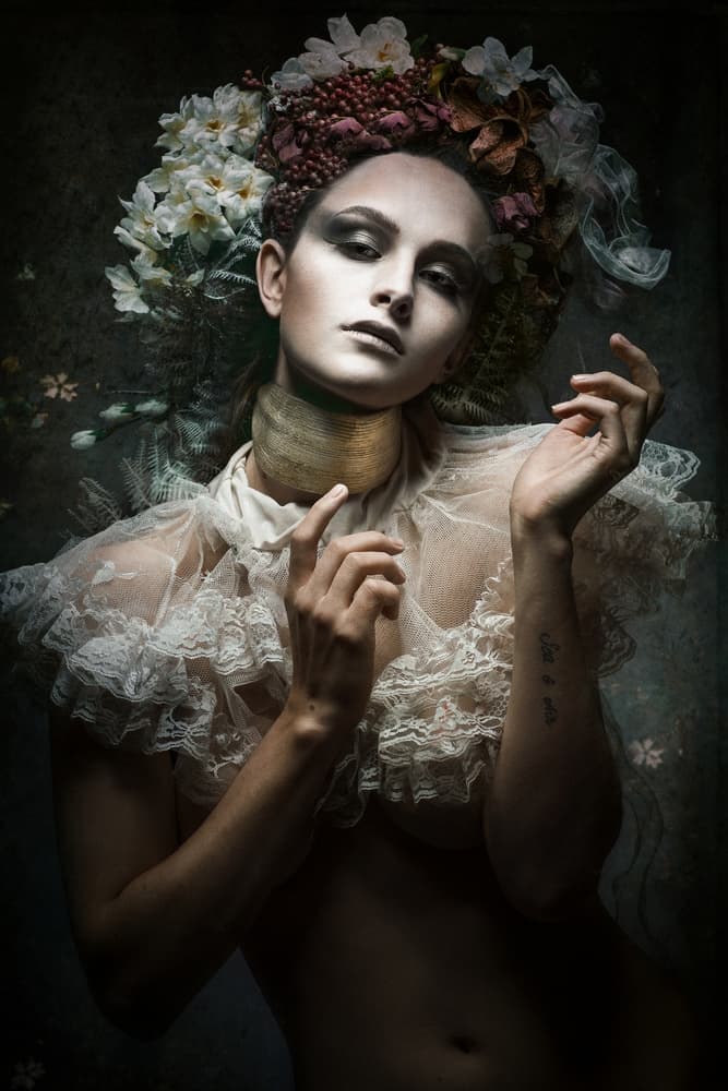 Gothic Floral Portrait by Siegart — canvas wall art