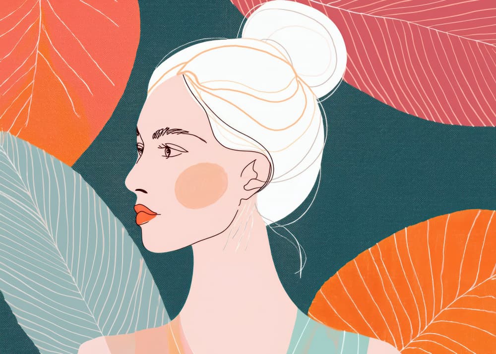 Serene Botanical Profile by casa cartissi — canvas wall art