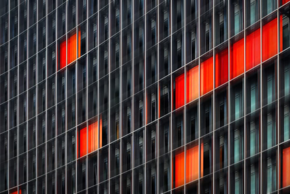 Vibrant Geometric Facade by Hans-Wolfgang Hawerkamp — canvas wall art