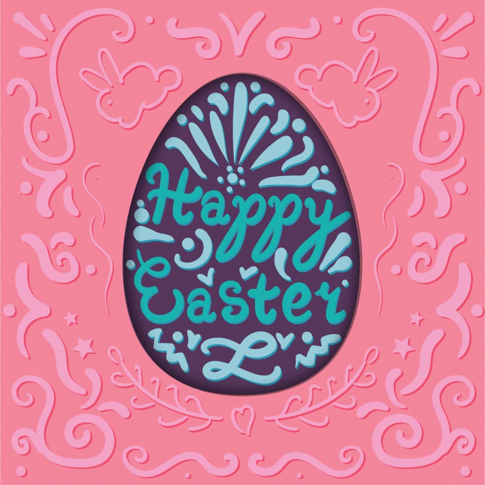 Happy Easter Egg Design by Marika Barsrsind β canvas wall art