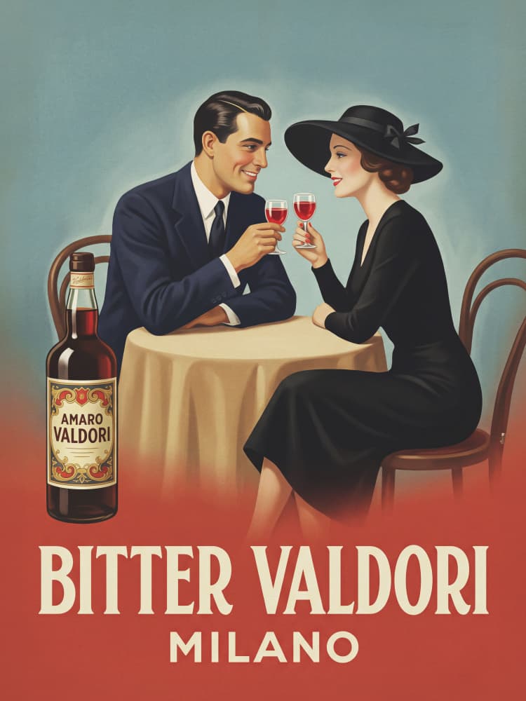 Vintage Couple Toast by Andreas Magnusson — canvas wall art