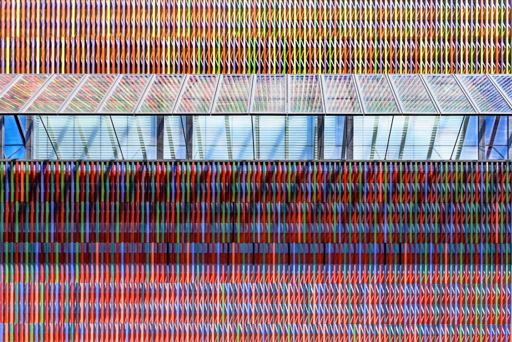 Vibrant Building Facade by Linda Wride — canvas wall art