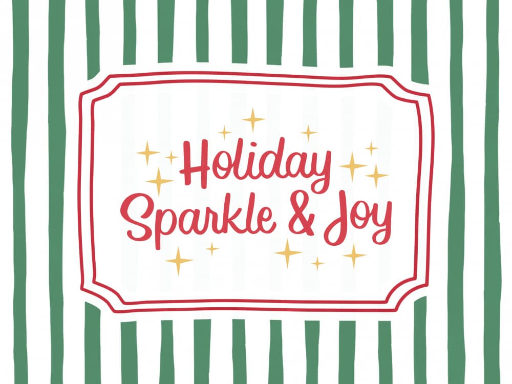 Holiday Sparkle Joy by Jolly and Dash — canvas wall art