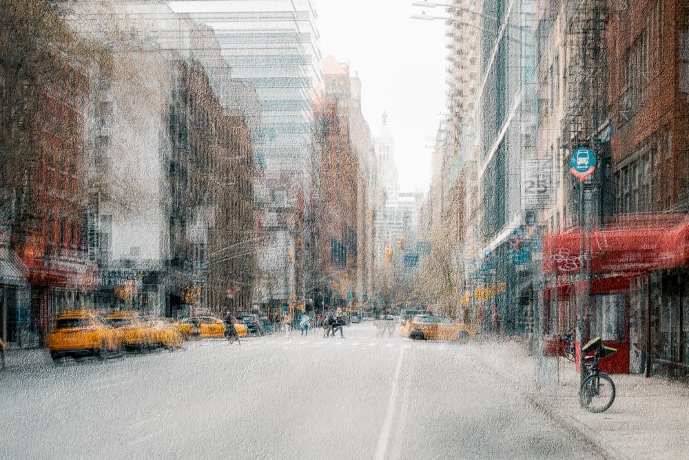 New York Street Motion by Cindy Liu — canvas wall art