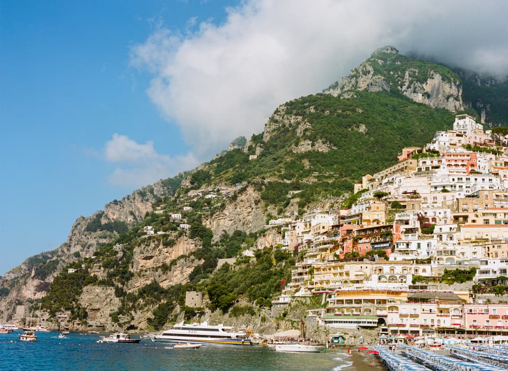 Positano Coastal Village by Bethany Young — canvas wall art