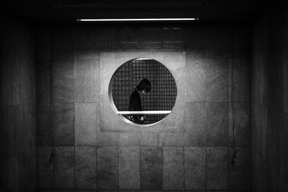 Woman in Circular Frame by Zhou Chengzhou — canvas wall art