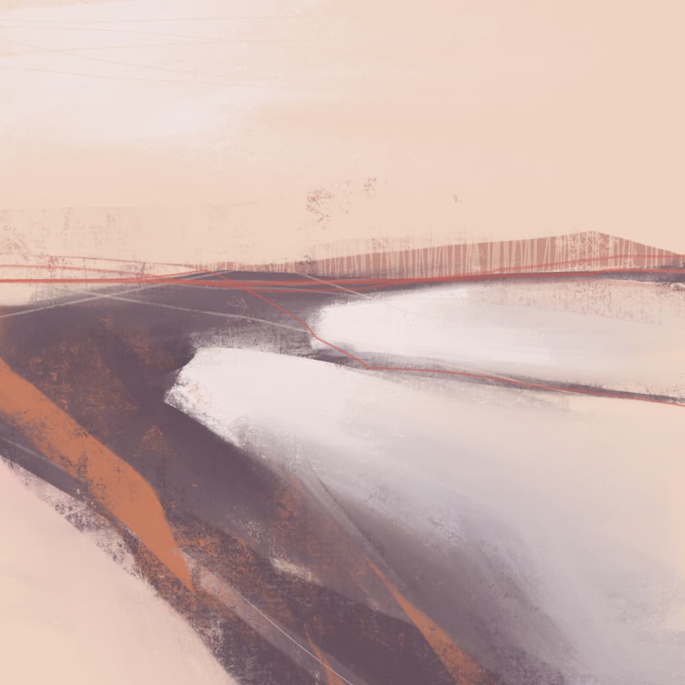 Muted Desert Horizon by MANSI SAXENA — canvas wall art