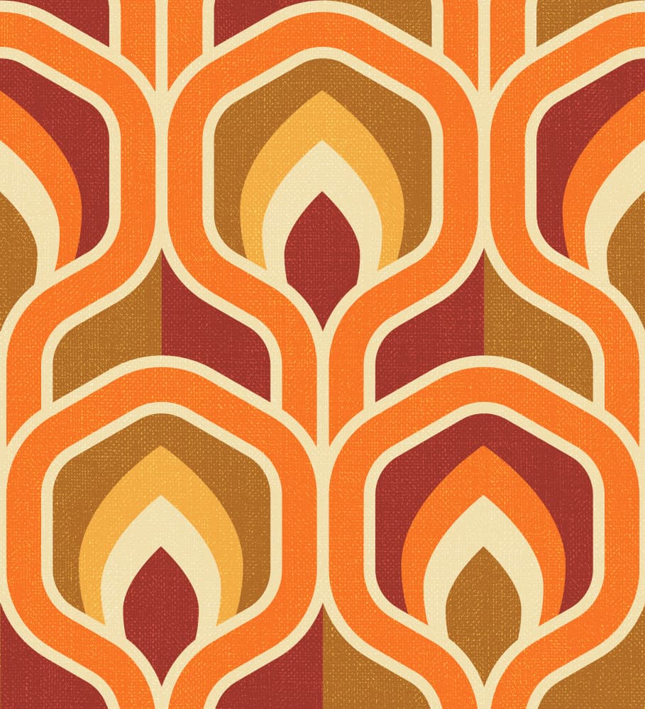 Vintage Orange Pattern by Alexandra Weise — canvas wall art