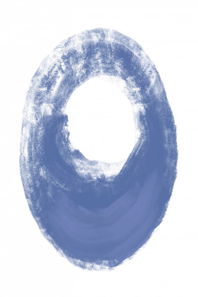 Serene Blue Oval by Martina — canvas wall art
