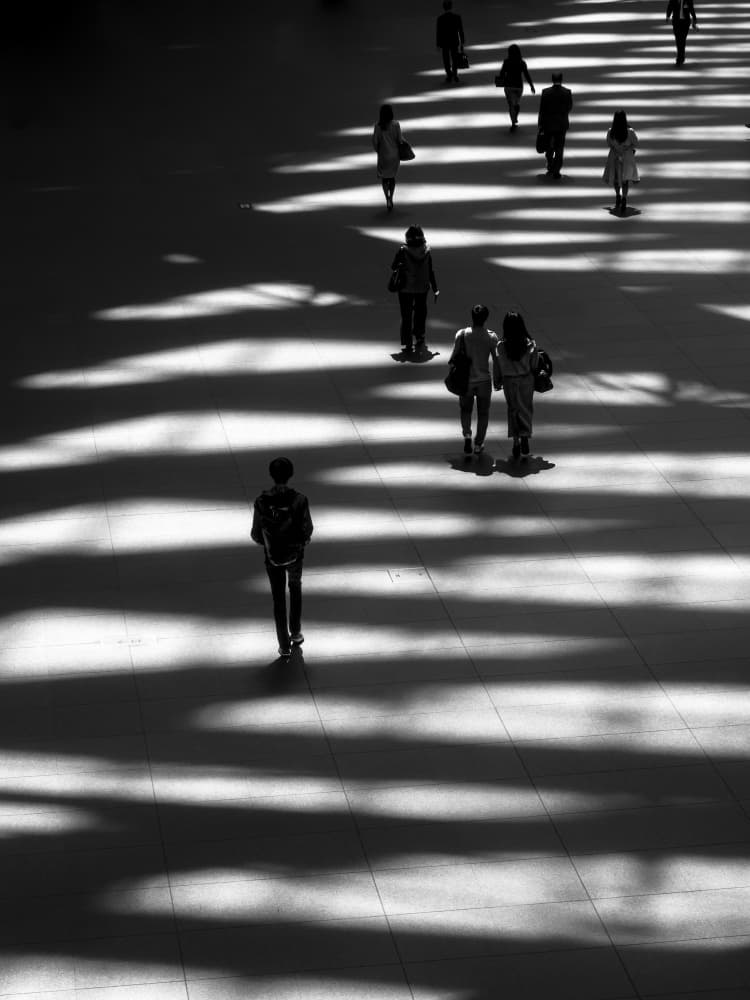 Walking In Shadows by IKUMI FUKAZAWA — canvas wall art