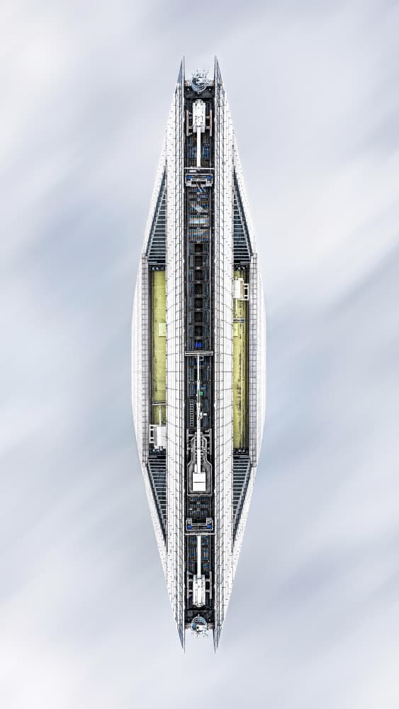 Futuristic Skyscraper Symmetry by Ran Shen — canvas wall art
