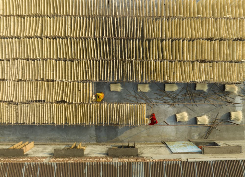 Drying Noodles Work by Azim Khan Ronnie — canvas wall art