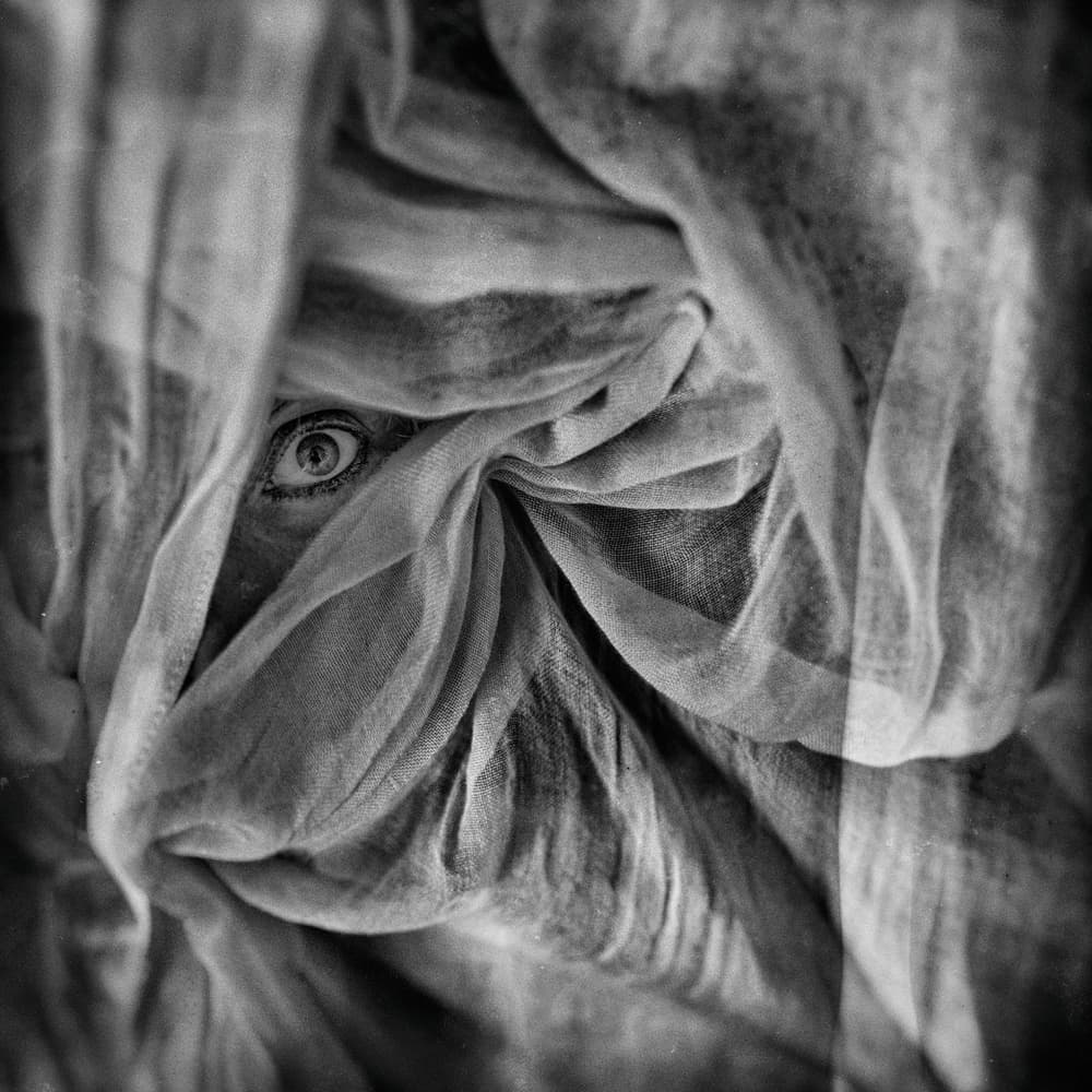 Veiled Eye Gaze by txules — canvas wall art