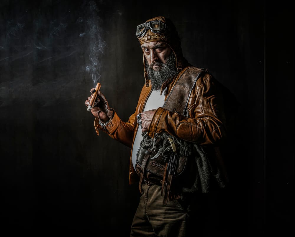Vintage Aviator Smokes by gNo — canvas wall art