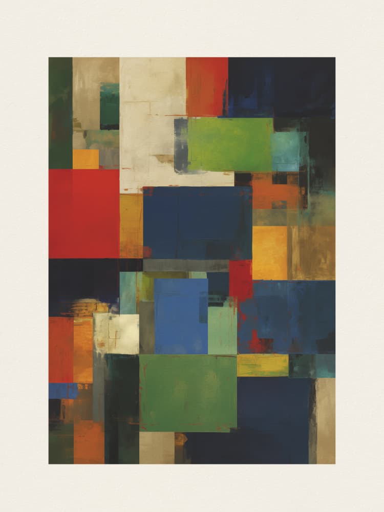 Vibrant Color Blocks by Andreas Magnusson — canvas wall art