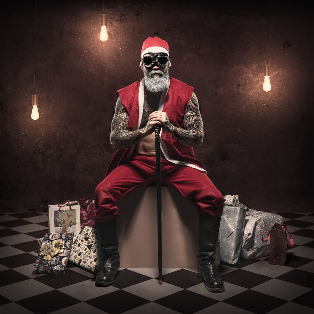 Modern Rebel Santa by Petri Damstén — canvas wall art