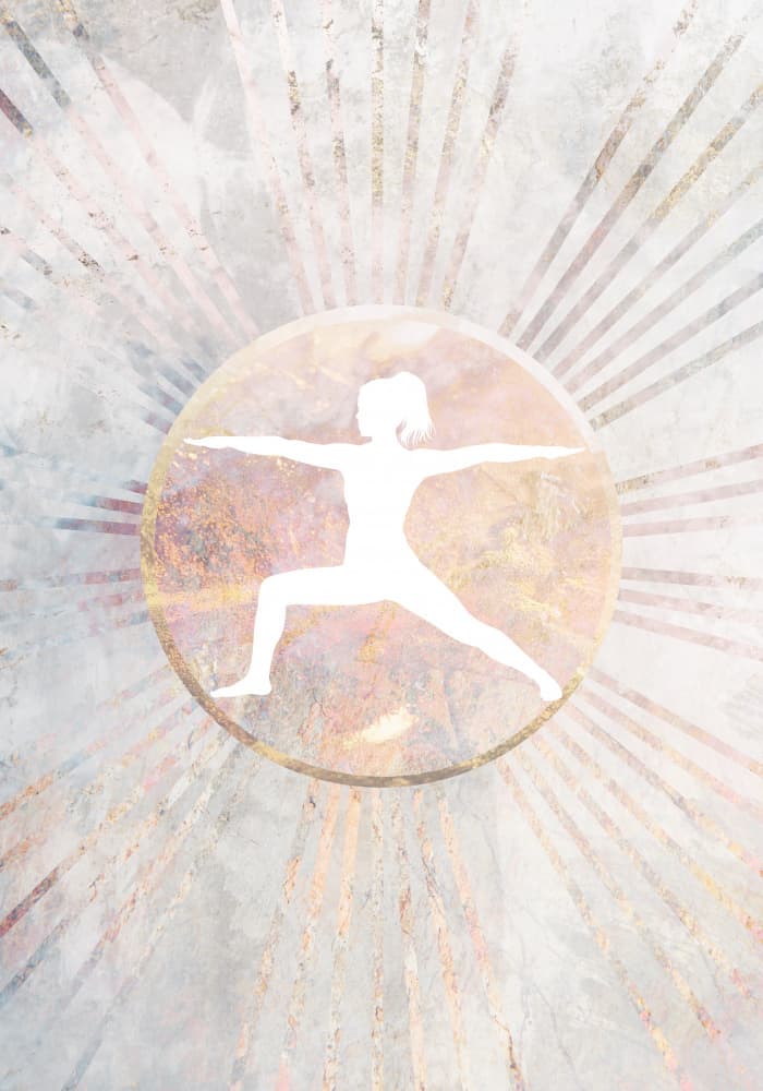 Peaceful Warrior Yoga by Sarah Manovski — canvas wall art