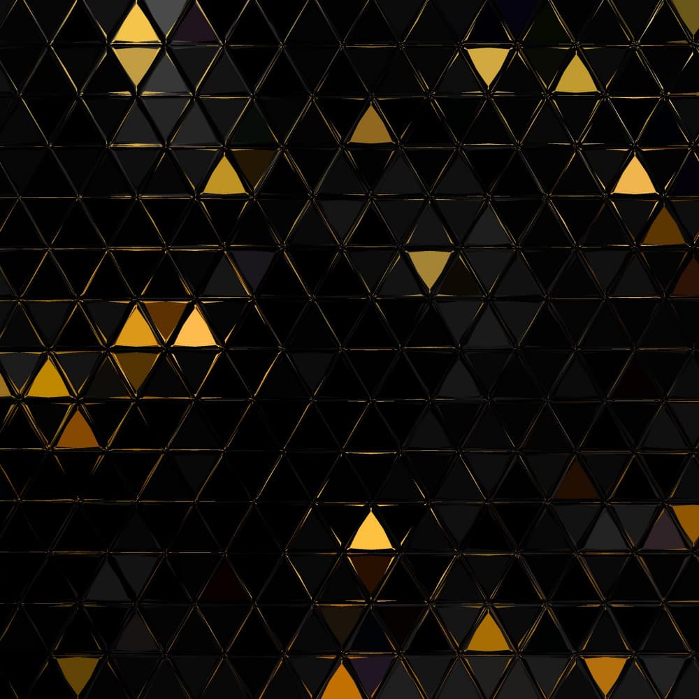 Shimmering Gold Triangles by Justyna Jaszke — canvas wall art