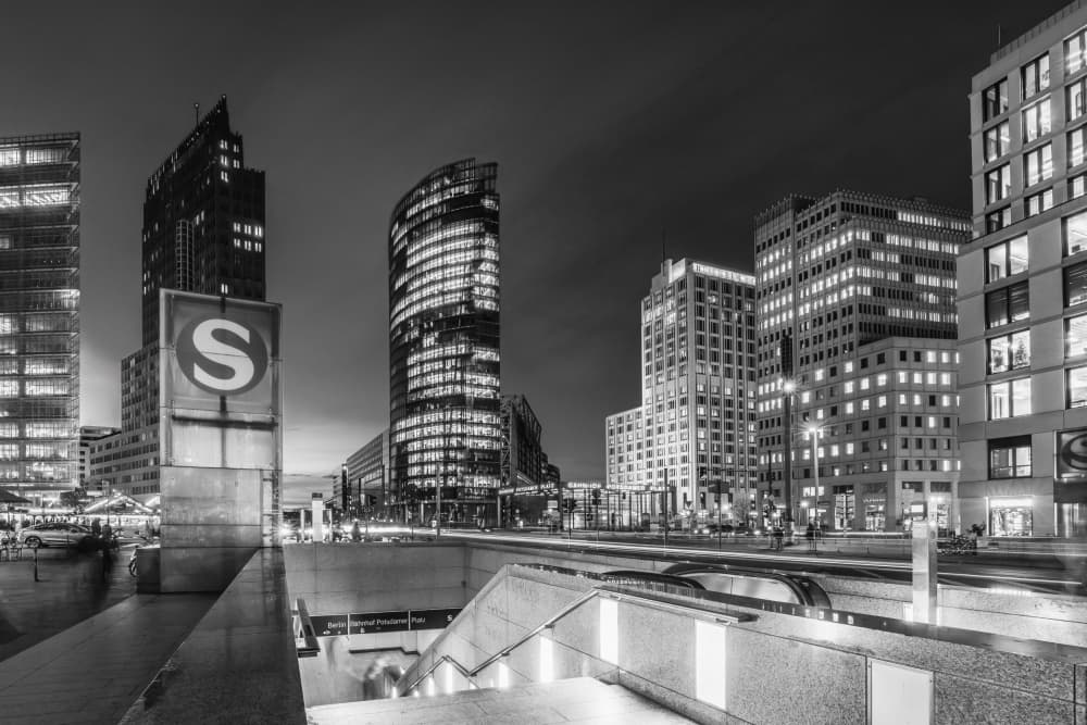 City Night Station by Melanie Viola — canvas wall art