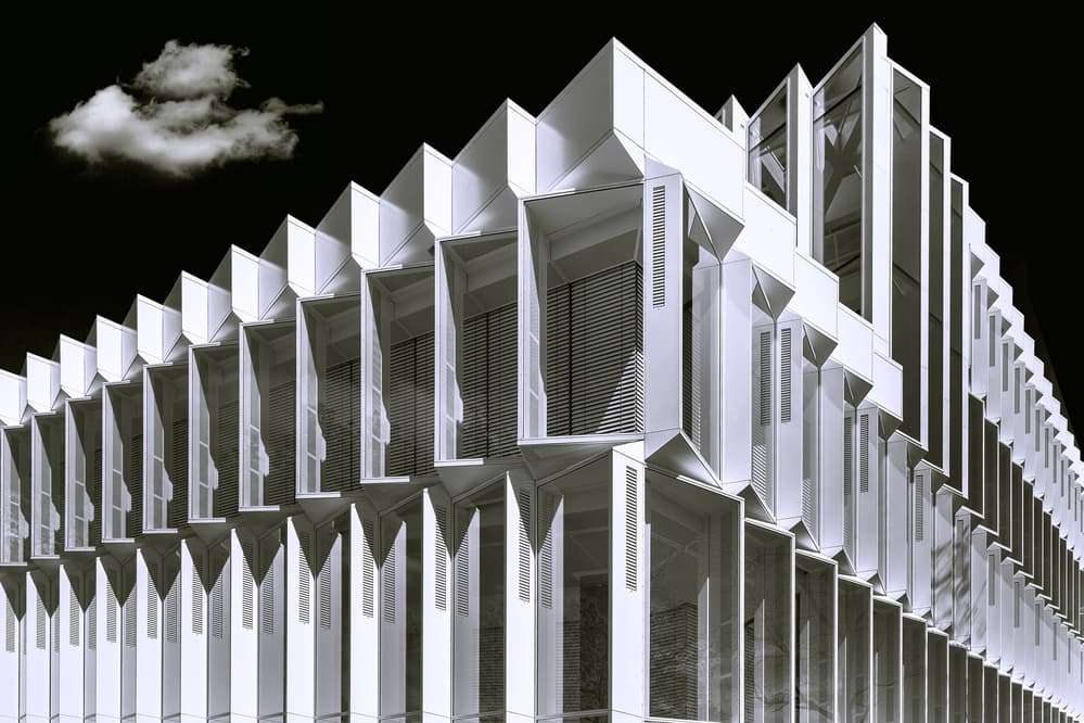 Sharp Geometric Architecture by Theo Luycx — canvas wall art