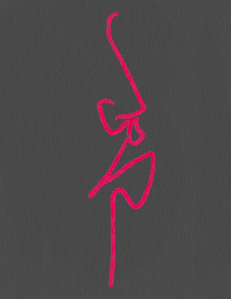 Abstract Pink Profile by JLC ART — canvas wall art