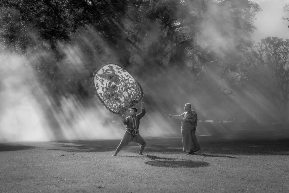Mystical Monk Performance by ADIREK M — canvas wall art