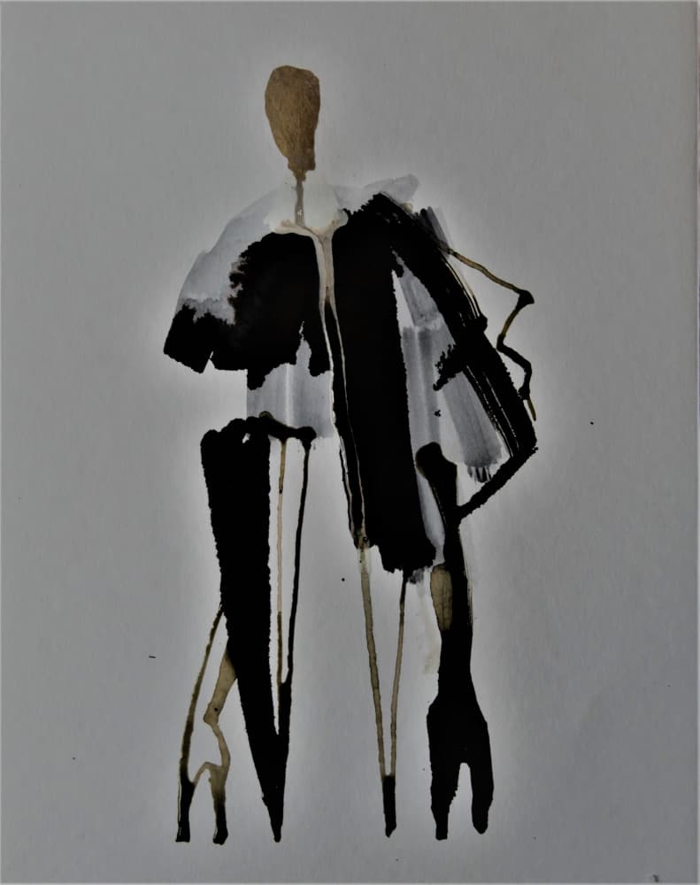 Elegant Fashion Figure by Doris Schmitz — canvas wall art