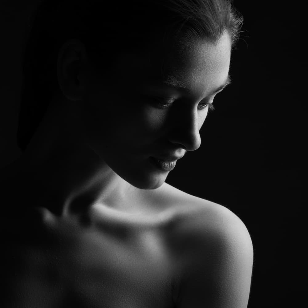 Elegant Dark Portrait by AURIMAS VALEVICIUS — canvas wall art