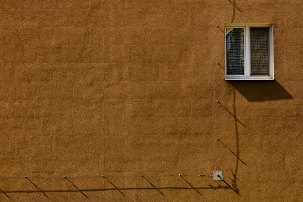Orange Wall Window Shadows by Peter Hrabinsky — canvas wall art