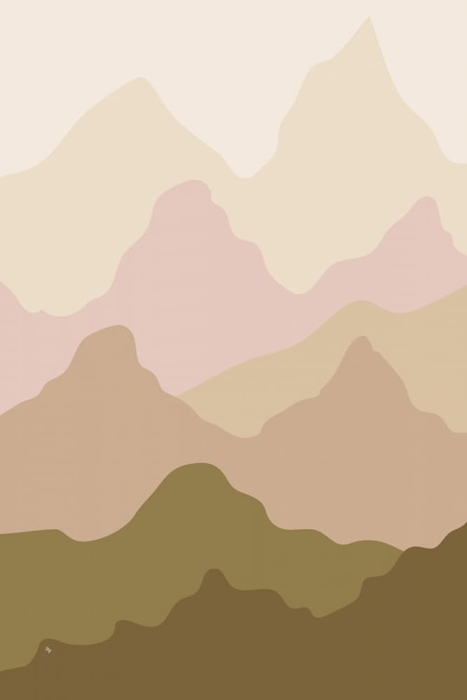 Serene Mountain Layers by Martina — canvas wall art