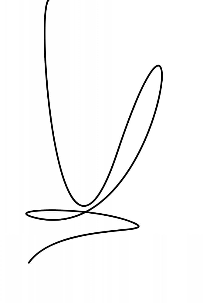 Modern Black Line Flow by Oju Design — canvas wall art
