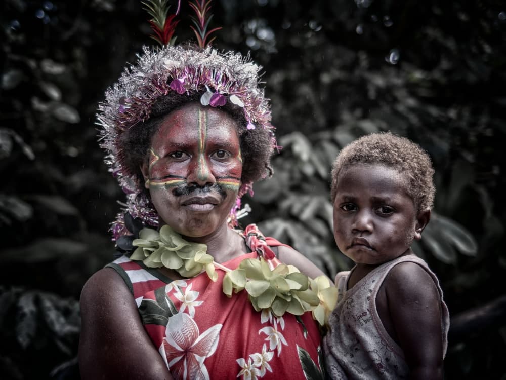 Indigenous Mother and Child by Pavol Stranak — canvas wall art