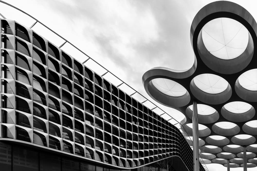 Architectural Circles Geometry by Theo Luycx — canvas wall art