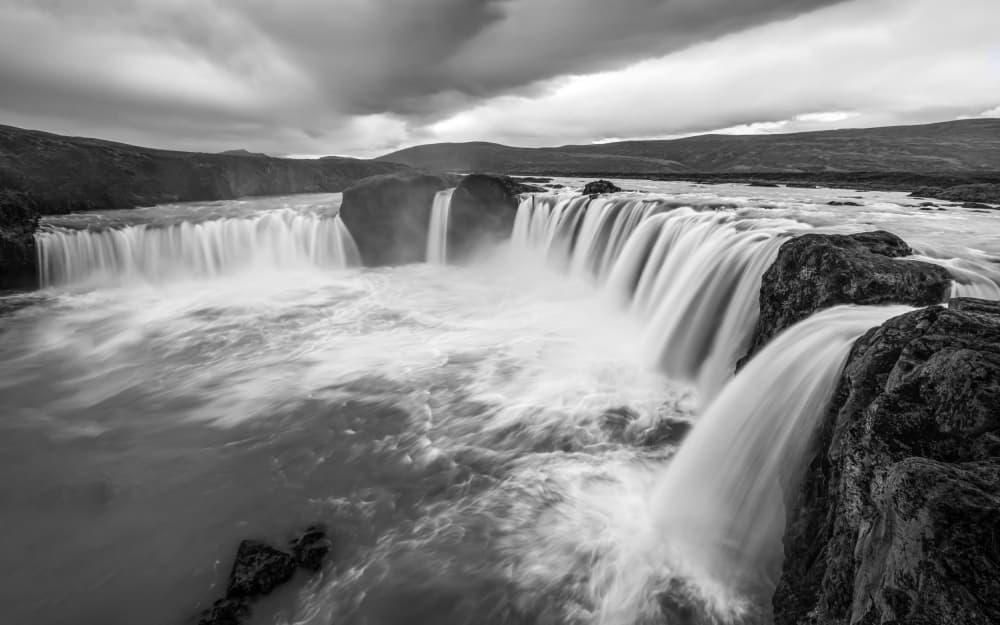 Powerful Waterfall Landscape by Irene Wu — canvas wall art