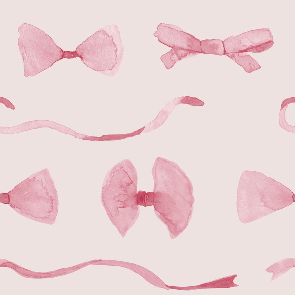Sweet Pink Bows Pattern by Irene Demetri — canvas wall art