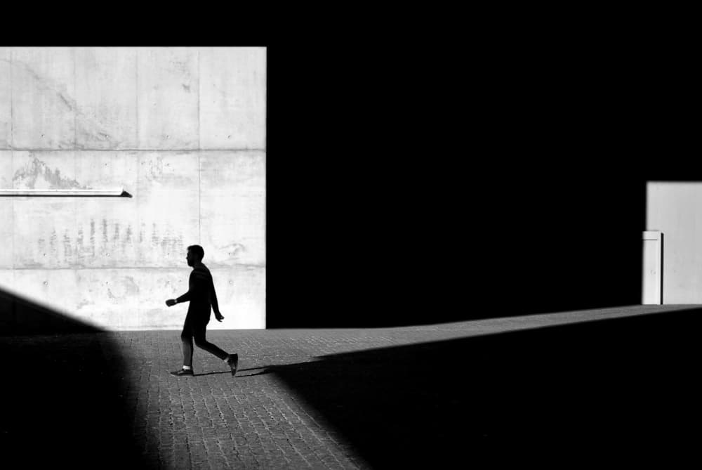 Man In Stark Shadow by Florentinus Joseph — canvas wall art