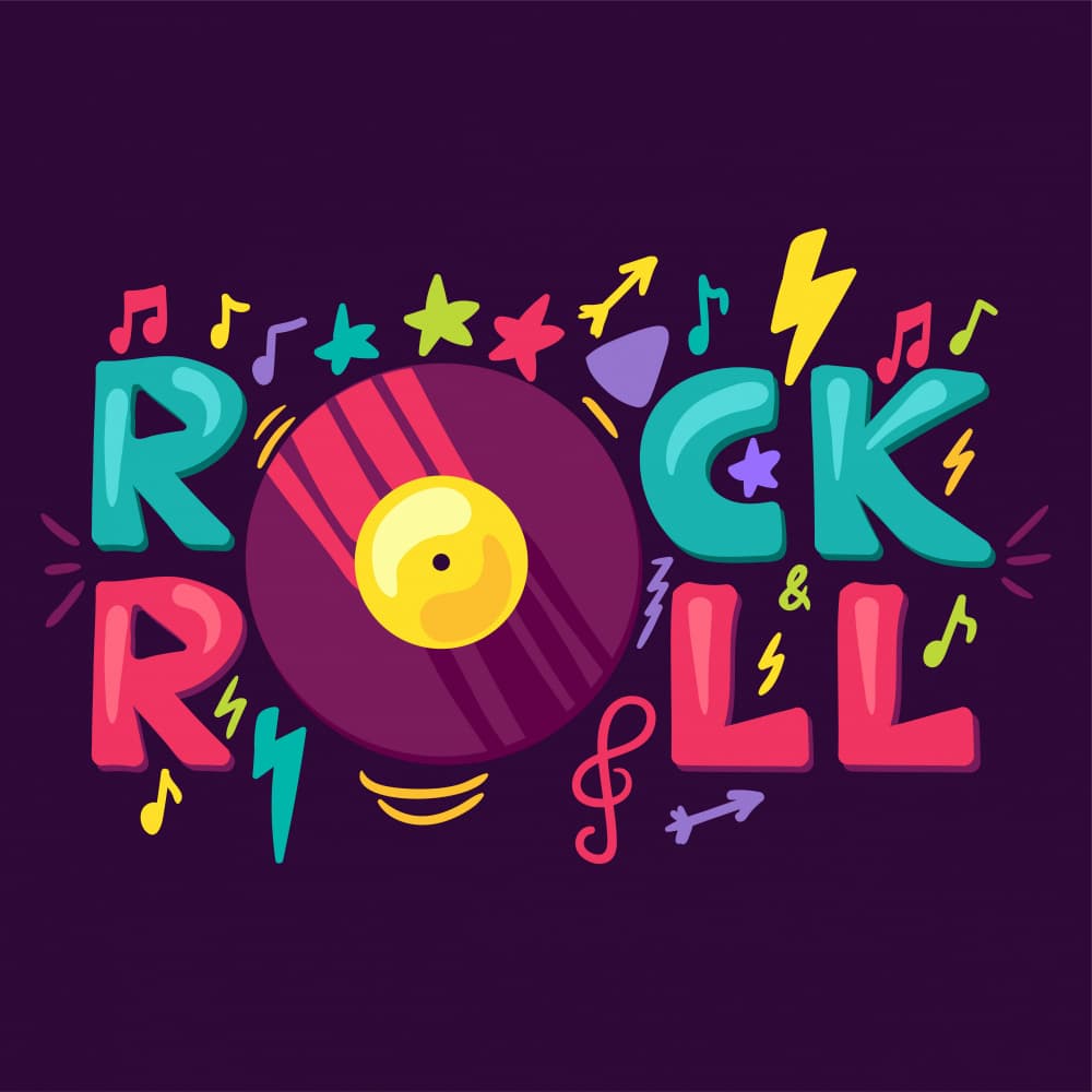 Vibrant Rock and Roll by Marika Barsrsind β canvas wall art