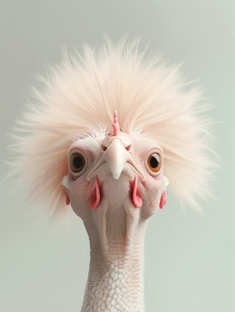 Surreal Chicken Portrait 1 by Bilge Paksoylu — canvas wall art