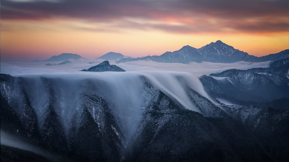 Mountain Cloud Cascade by YANGYING — canvas wall art